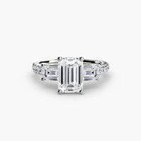 Three-Stone Ring with Pavé Band 4 thumbnail 94