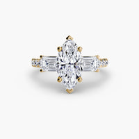 Three-Stone Ring with Pavé Band 4 thumbnail 20