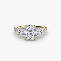 Three-Stone Ring with Pavé Band 4 thumbnail 72
