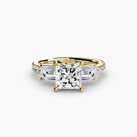 Three-Stone Ring with Pavé Band 4 thumbnail 41