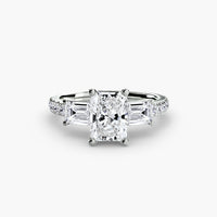 Three-Stone Ring with Pavé Band 4 thumbnail 38