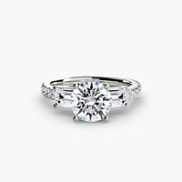 Three-Stone Ring with Pavé Band 4 thumbnail 31