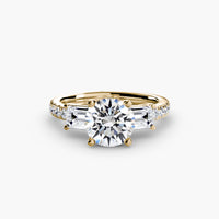 Three-Stone Ring with Pavé Band 4 thumbnail 69