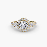 Three-Stone Ring with Halo 2 thumbnail 12