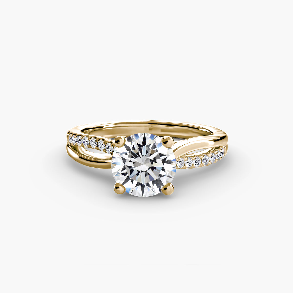 The Split Shank Pavé Solitaire — view 3