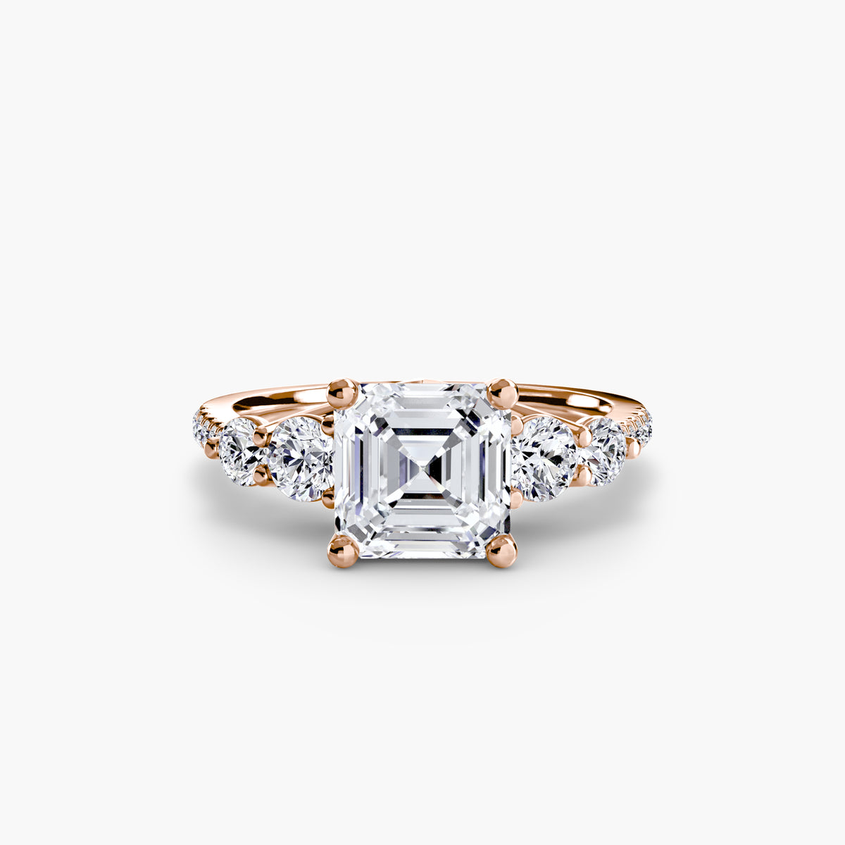 Five Stone Ring with Pavé Band — view 60