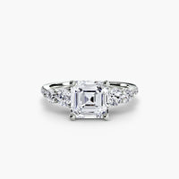 Five Stone Ring with Pavé Band thumbnail 100