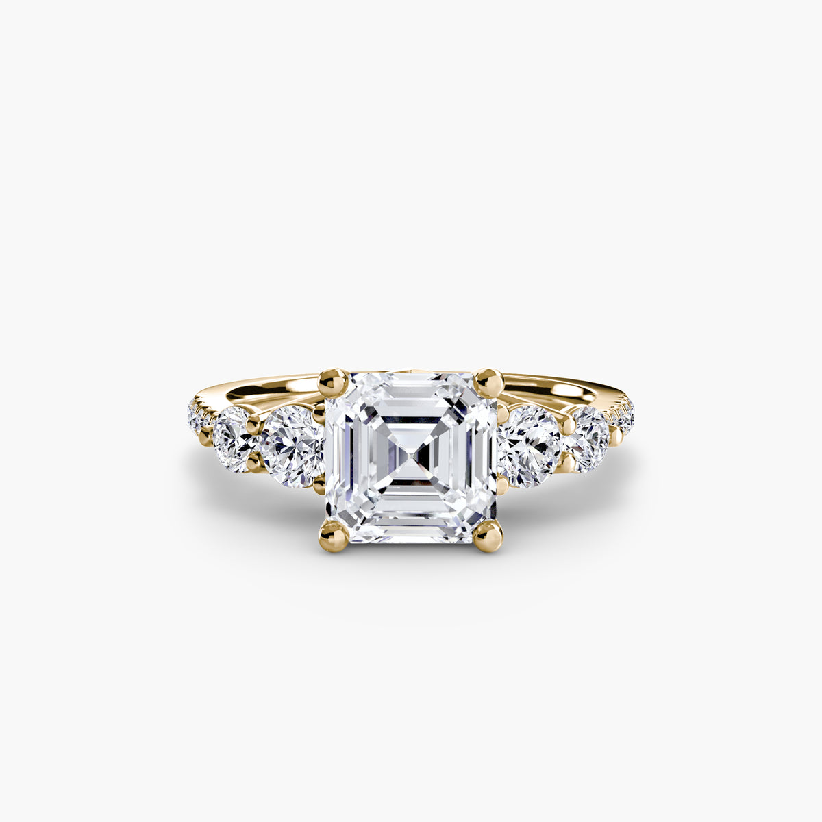 Five Stone Ring with Pavé Band — view 80