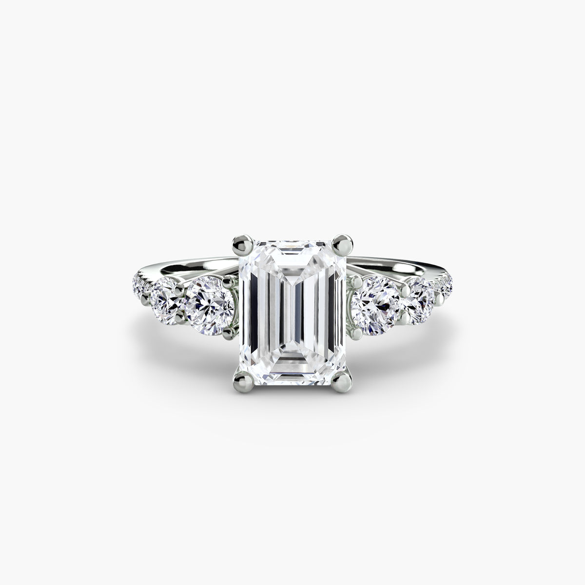 Five Stone Ring with Pavé Band — view 97