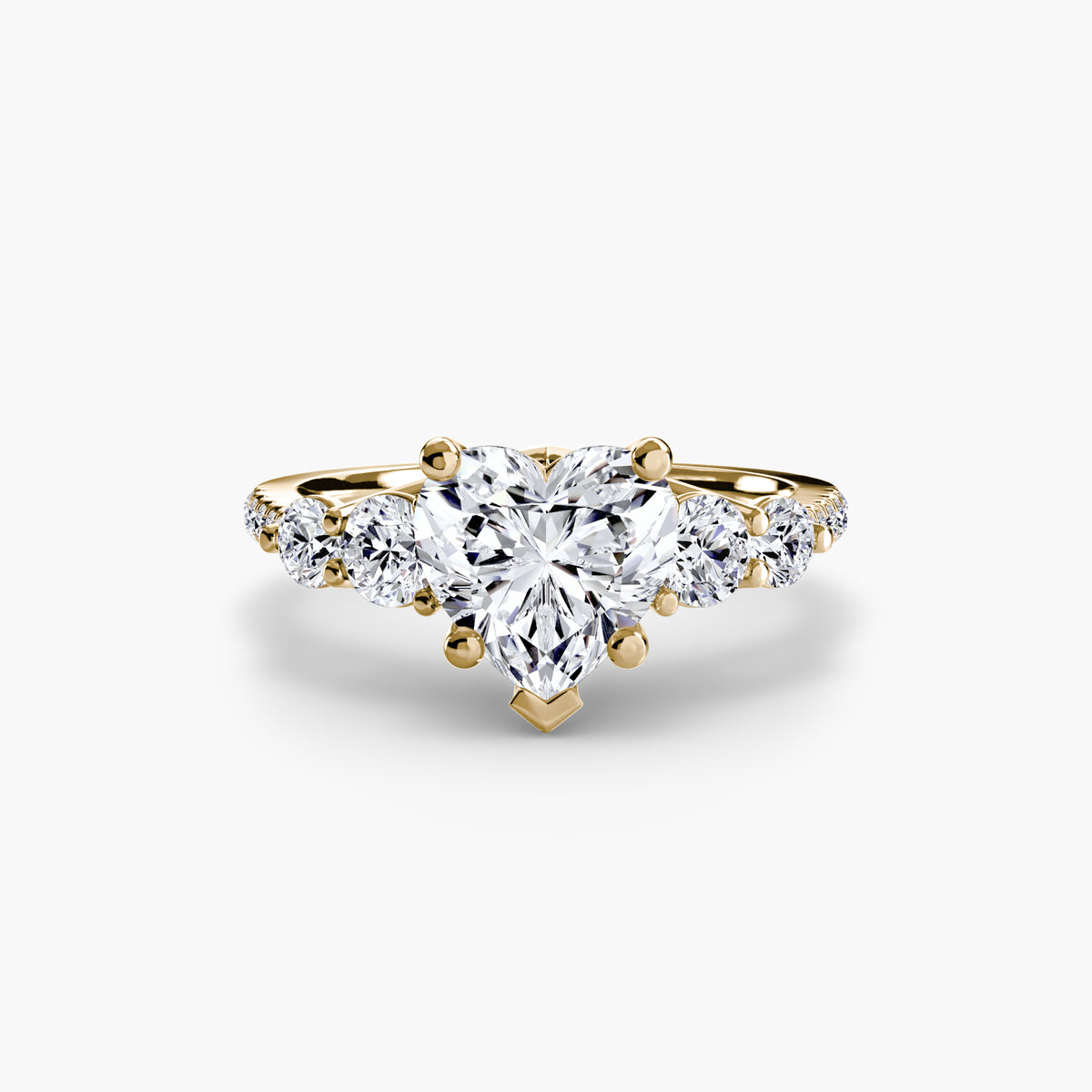 Five Stone Ring with Pavé Band — view 18