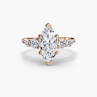 Five Stone Ring with Pavé Band thumbnail 91