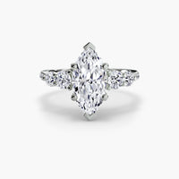 Five Stone Ring with Pavé Band thumbnail 101