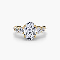 Five Stone Ring with Pavé Band thumbnail 15