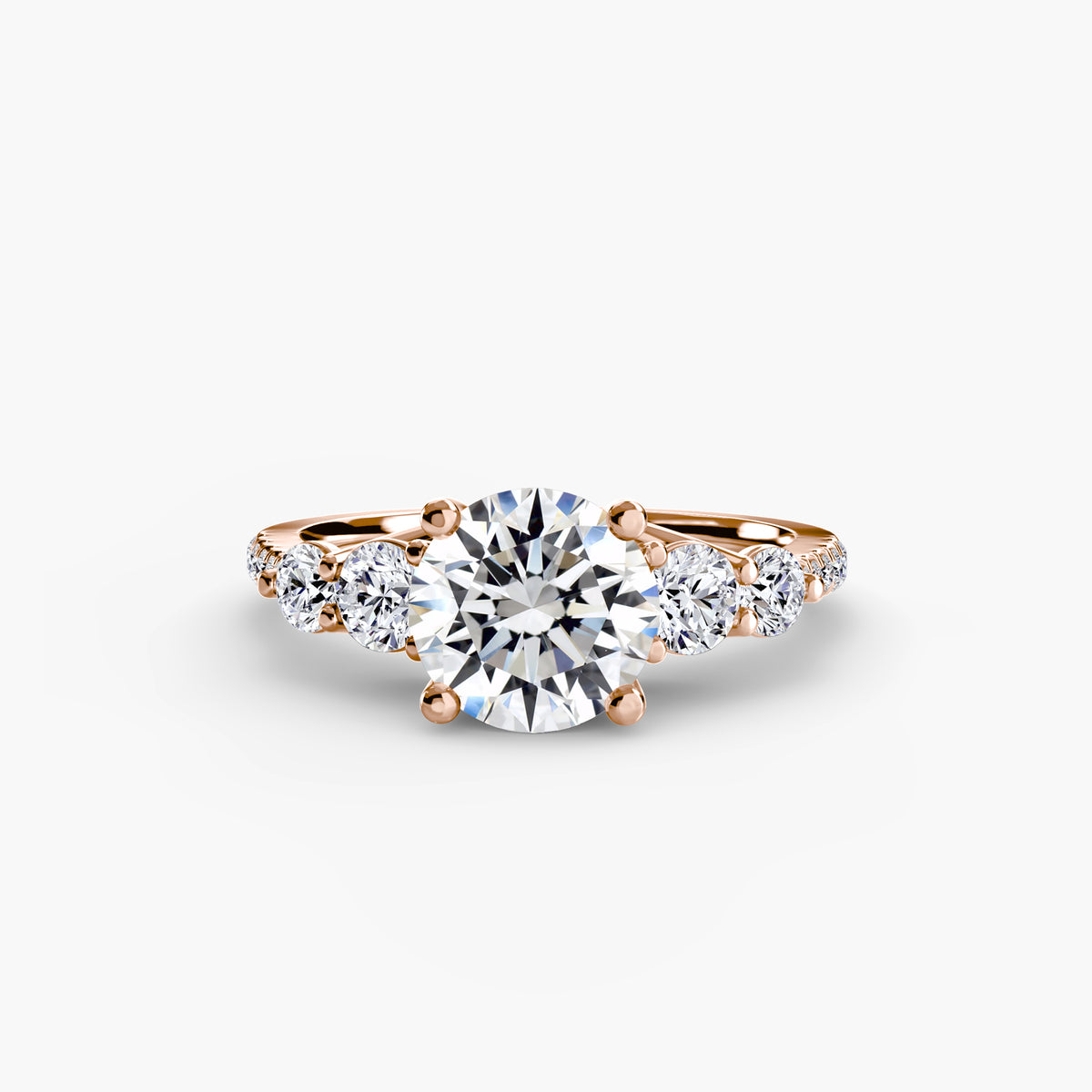 Five Stone Ring with Pavé Band — view 52