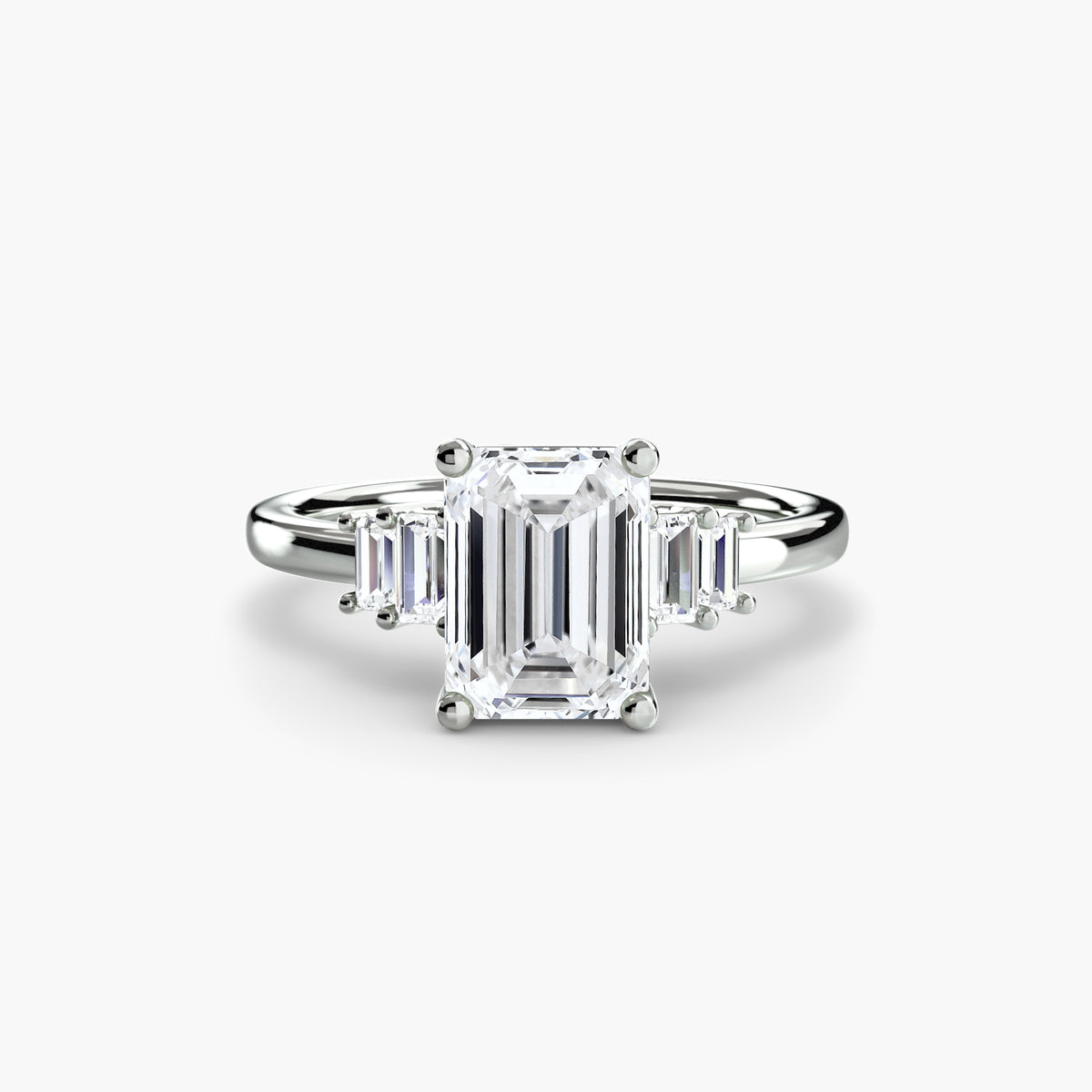Baguette Accent Solitaire — view 67