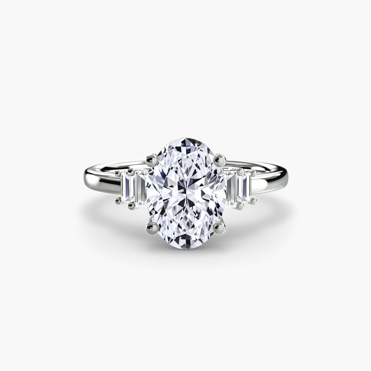 Baguette Accent Solitaire — view 65