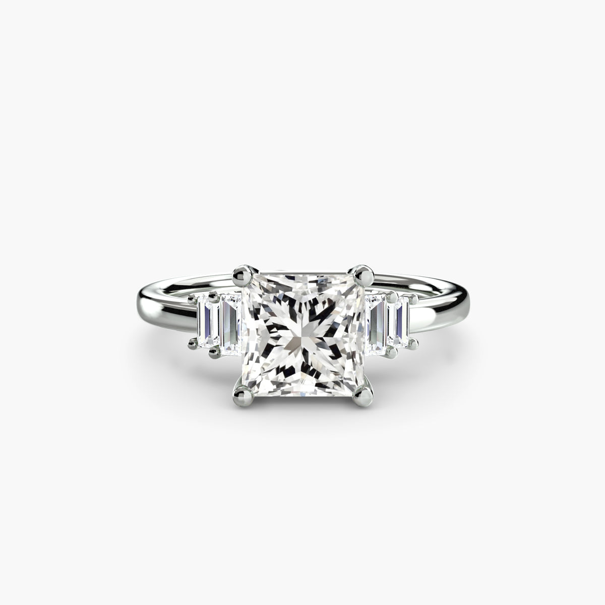 Baguette Accent Solitaire — view 33