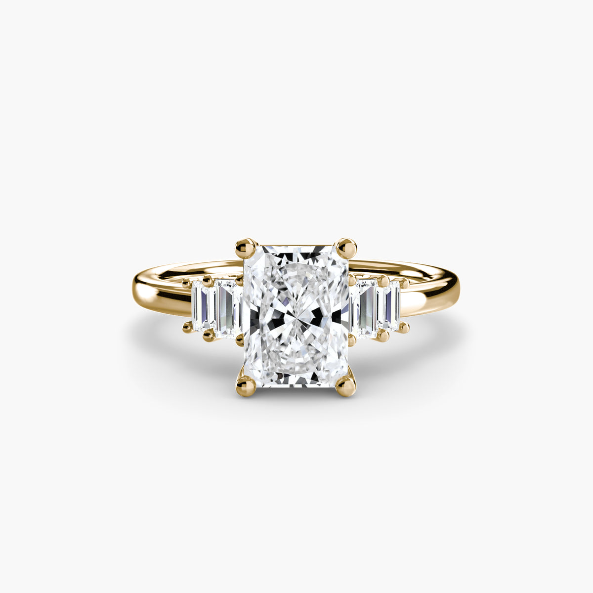 Baguette Accent Solitaire — view 19