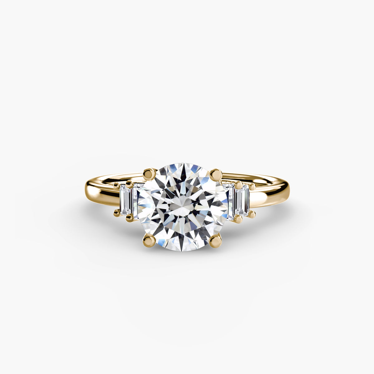 Baguette Accent Solitaire — view 12