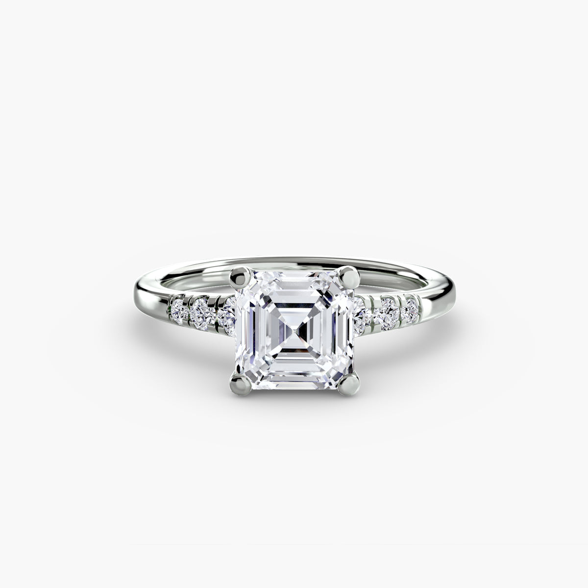 Solitaire with Shoulder Accents — view 100