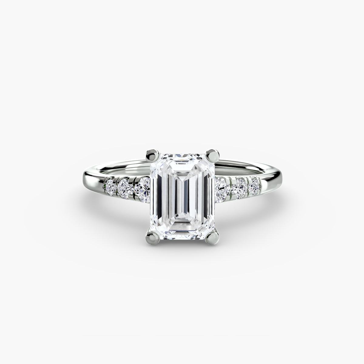 Solitaire with Shoulder Accents — view 7