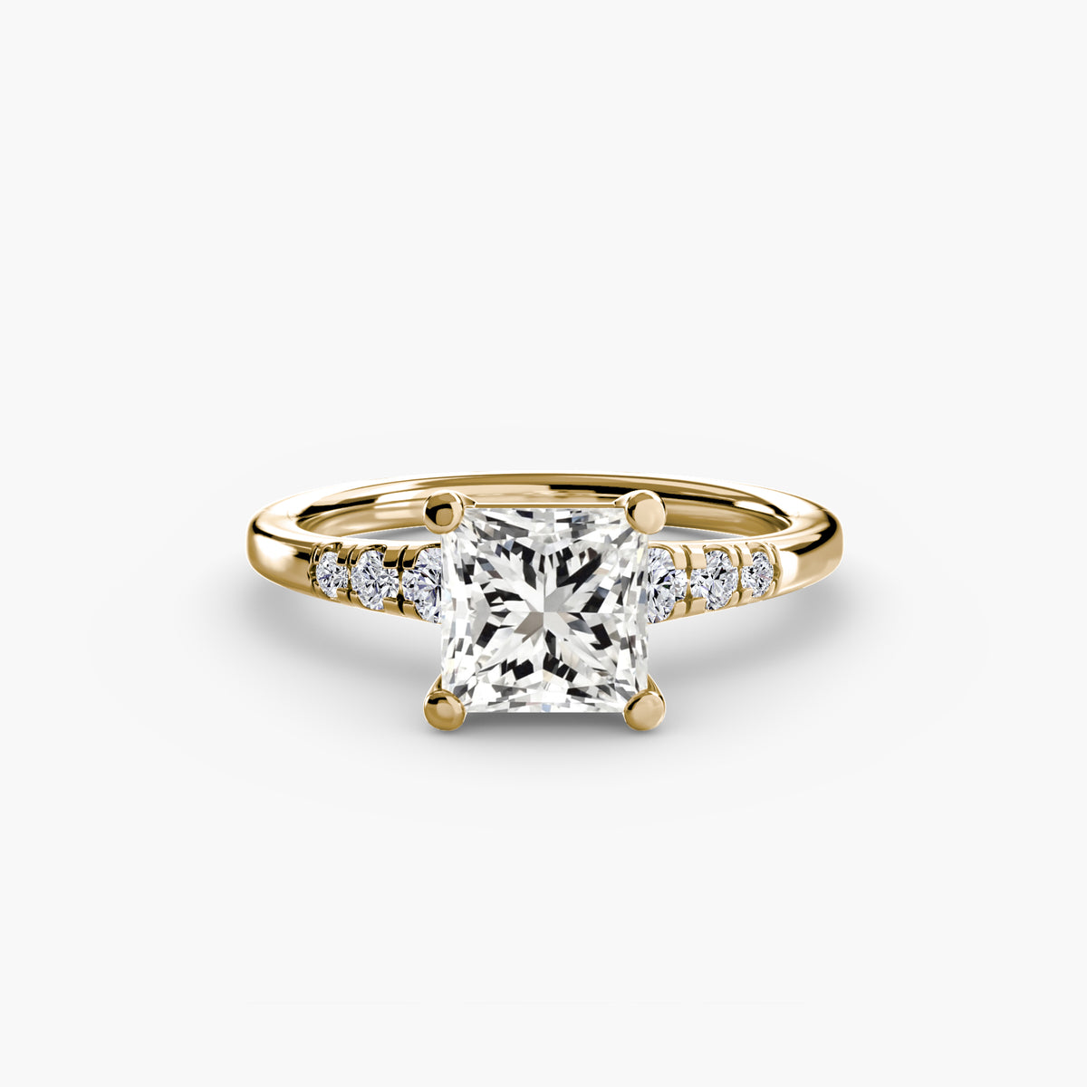 Solitaire with Shoulder Accents — view 13