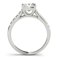 Rae — Princess Cut Lab Grown Diamond Engagement Ring with Side Diamonds thumbnail 2