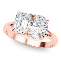Renata – Toi et Moi Lab Grown Diamond Engagement Ring. Total 2.25 Carats thumbnail 4