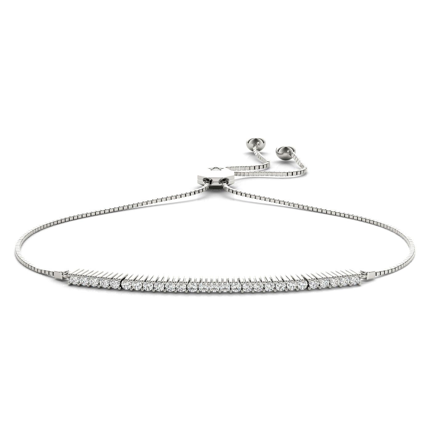 Rona - Adjustable Lab Created Diamond Tennis Bracelet - Monroe Yorke Diamonds
