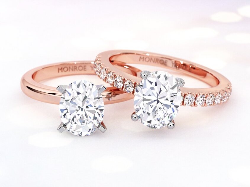 Oval cut diamond engagement rings from Monroe Yorke Diamonds