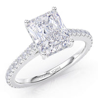 Seville — Radiant Cut Lab Grown Diamond Hidden Halo Engagement Ring thumbnail 5