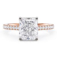 Seville - Radiant Cut Diamond Engagement Ring with Hidden Halo