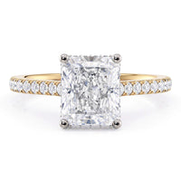 Seville — Radiant Cut Lab Grown Diamond Hidden Halo Engagement Ring thumbnail 9