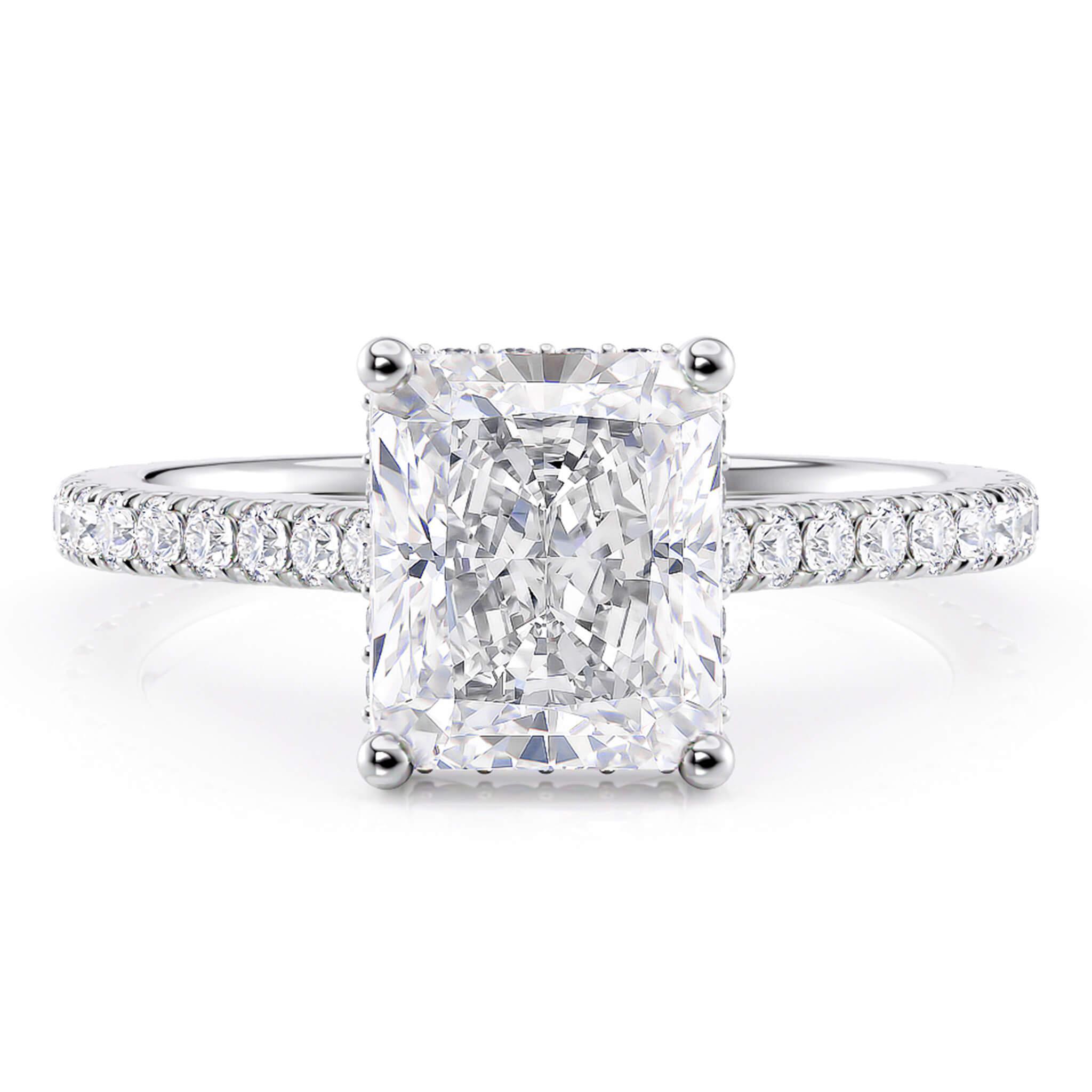 Seville - 2 Carat Radiant Cut Lab Grown Diamond Engagement Ring - Monroe Yorke Diamonds