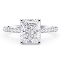 Seville — Radiant Cut Lab Grown Diamond Hidden Halo Engagement Ring thumbnail 8