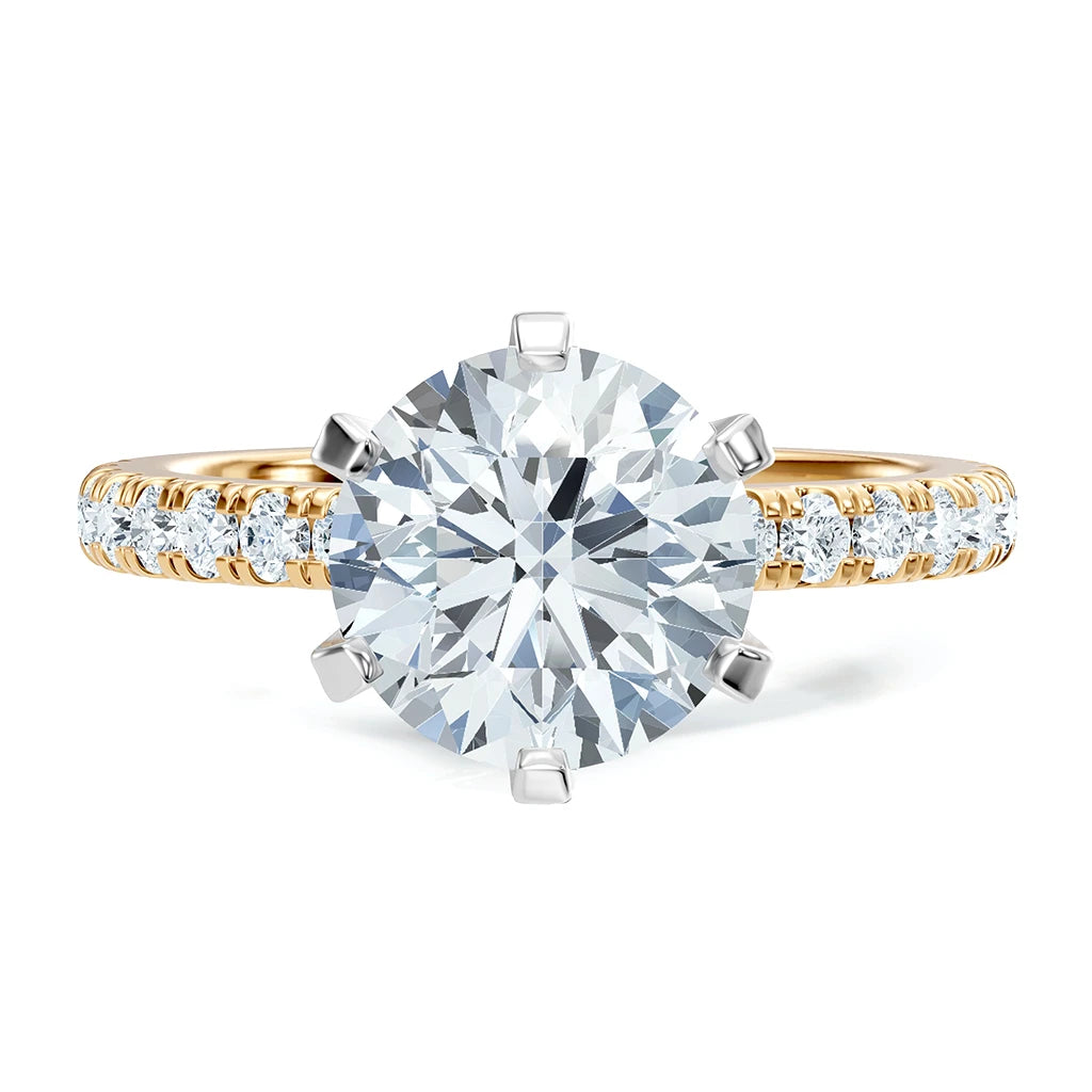 Scarlett - Round Diamond Engagement Ring 6 Claw