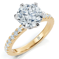 Scarlett 6-Claw Diamond Engagement Ring – 18ct Yellow Gold