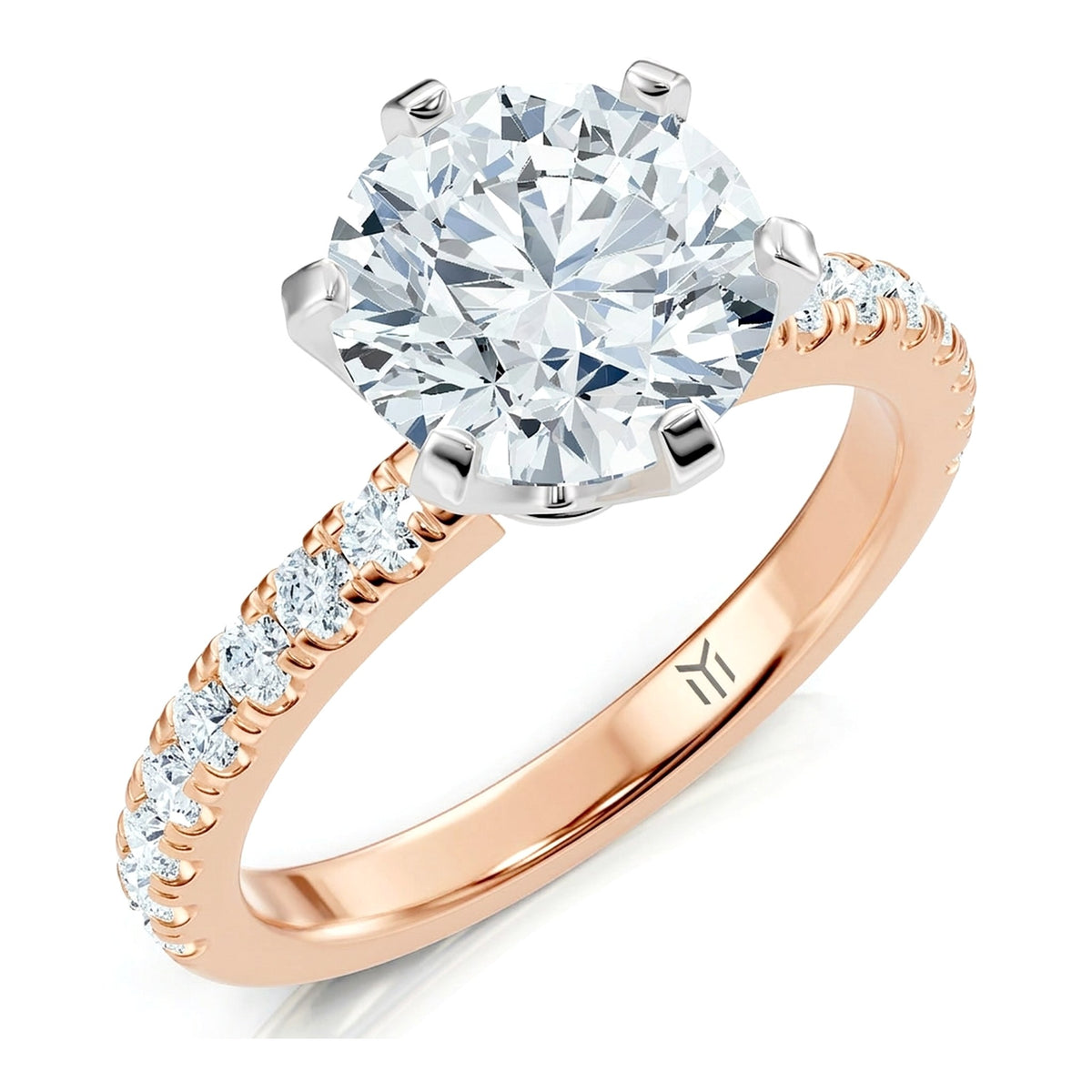 Scarlett - Round Diamond Engagement Ring 6 Claw