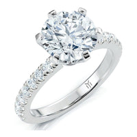 Scarlett - Round Diamond Engagement Ring 6 Claw