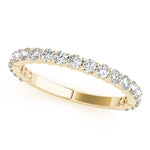 Skylar - Diamond wedding ring or anniversary ring with diamonds 2/3 of the way down the band. create in rich gold