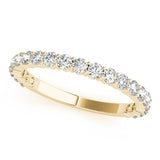 Skylar - Diamond wedding ring or anniversary ring with diamonds 2/3 of the way down the band. create in rich gold