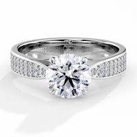 Sophia — Round Lab Grown Diamond Engagement Ring with Pavé Band thumbnail 2