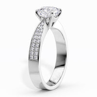 Sophia — Round Lab Grown Diamond Engagement Ring with Pavé Band thumbnail 4