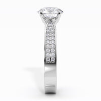 Sophia — Round Lab Grown Diamond Engagement Ring with Pavé Band thumbnail 5