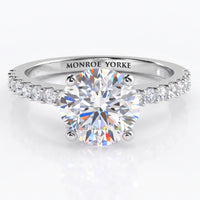 White Gold and Diamond Engagement Ring - Spring. Also available in platinum 