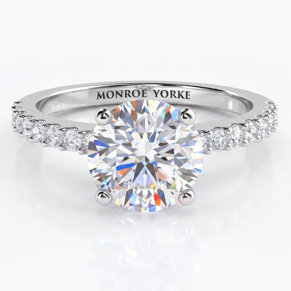 White Gold and Diamond Engagement Ring - Spring. Also available in platinum 