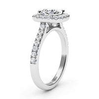 Eternal Summer — Cushion Lab Grown Diamond Halo Engagement Ring thumbnail 5