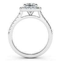 Summer - profile view showing centre setting.  White Gold or Platinum