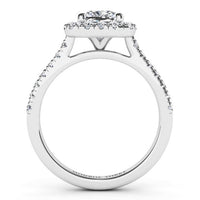 Summer - profile view showing centre setting. White Gold or Platinum