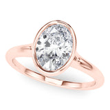 Sunny Oval Diamond Engagement Ring – Sleek Bezel Setting